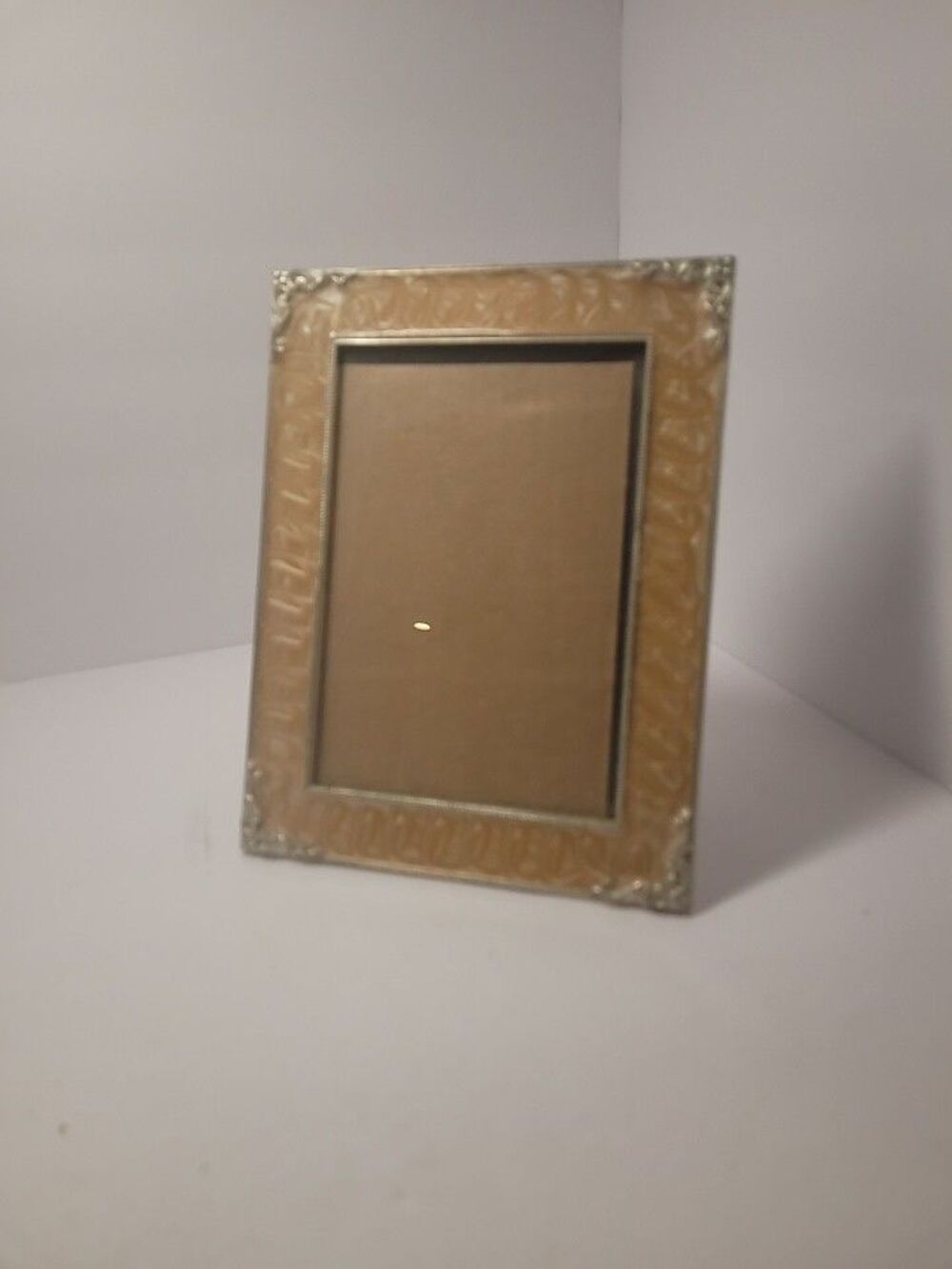 Green Tree Gallery Yellow Pearilized Enamel & Silver Photo Frame 5" x 7" Picture